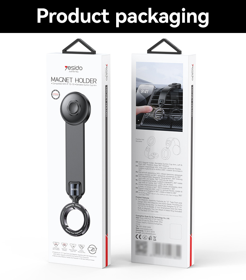 Yesido C217 Bendable Magnetic Phone Holder packaging