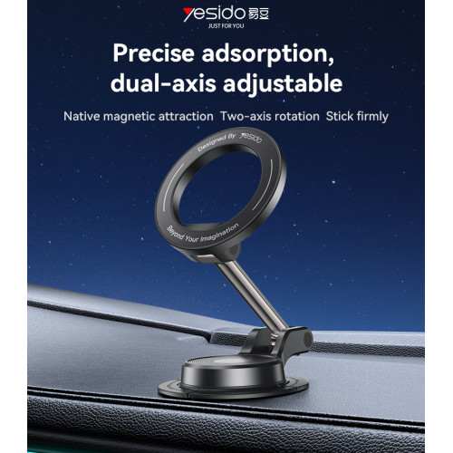 C218 360 Two-axis Rotation Strong Adhesion One-handed Access Rotate Magnetic Phone Holder