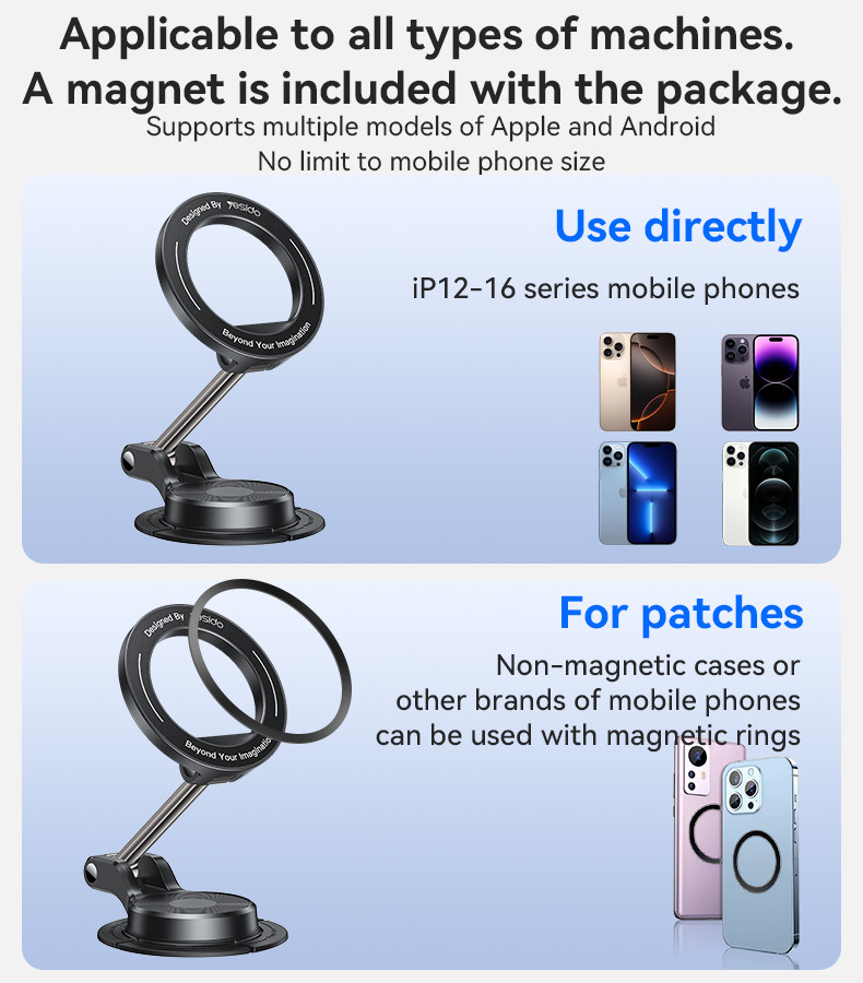 Yesido C218 360 Two-axis Rotation Magnetic Phone Holder details