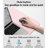KB29 Mute Button Dual-mode Connection Ergonomic Design Crystal Transparent 2.4G+BT Wireless Mouse