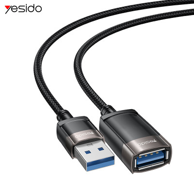 GS26 1.5M Braided Cable Aluminum Alloy High-speed Transmission USB 2.0 Extension Cable