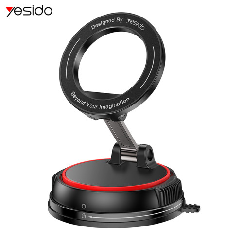 C219 360 Rotation And Folding Zinc Alloy Center Console Magsafing Suction Cup Car Phone Holder