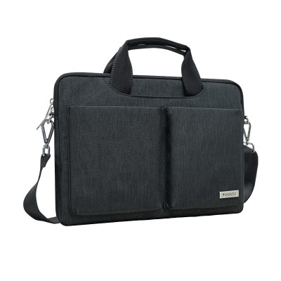 WB47 14 inch Large Capacity Waterproof Anti-splash Fleece Lining Business Hand-held Laptop Bag