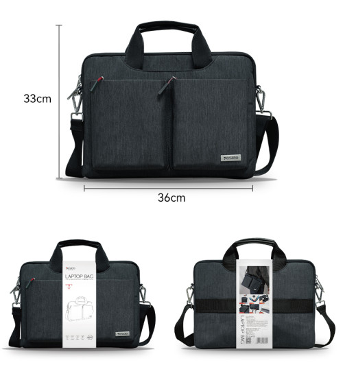 WB48 16 inch Large Capacity Waterproof Anti-splash Fleece Lining Business Hand-held Laptop Bag