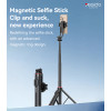 SF24 360 Adjustable BT5.2 Aluminum Alloy 2 in 1 Magnetic Double Clamp Selfie Stick Tripod
