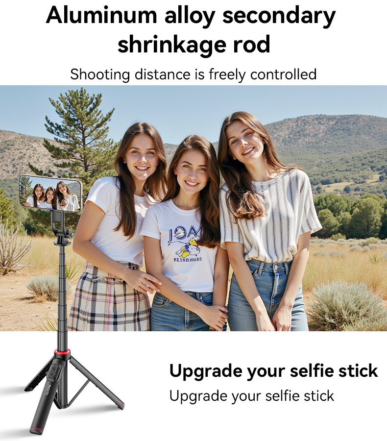 Yesido SF24 2 in 1 Magnetic Double Clamp Selfie Stick Tripod Details