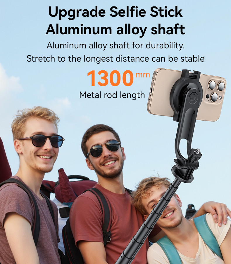 Yesido SF24 2 in 1 Magnetic Double Clamp Selfie Stick Tripod Details