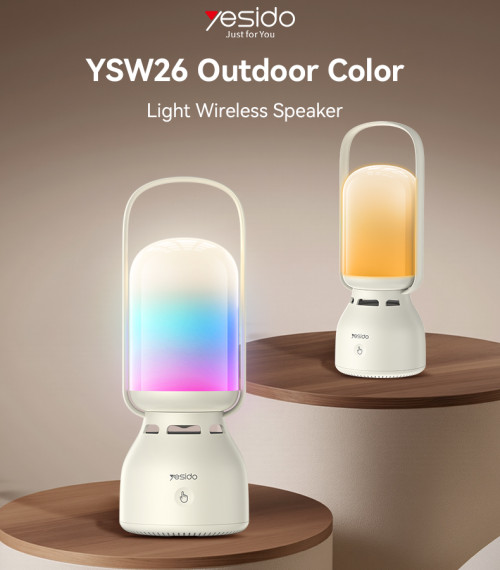 YSW26 BT Connection 11 Kinds Of Light With 2400mAh Big Battery Outdoor LED Light Wireless Speaker