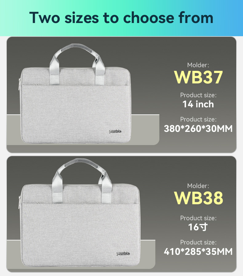 Yesido WB38 16 Inch Lightweight Laptop Tote Bag Details