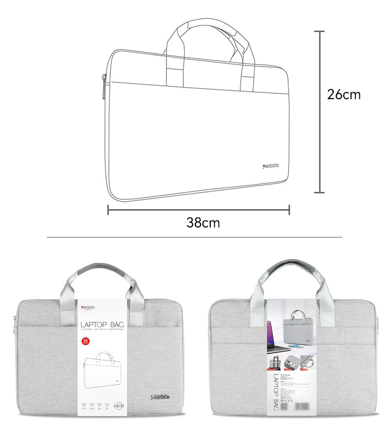 Yesido WB38 16 Inch Lightweight Laptop Tote Bag Packaging