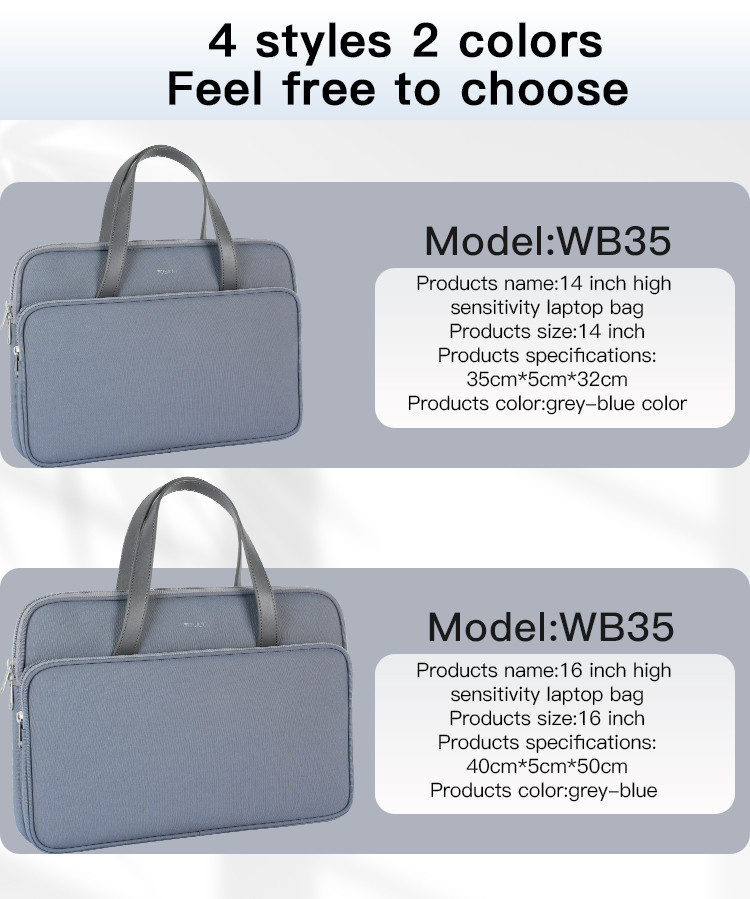 Yesido WB36 16 Inch Gray Good Sense Laptop Bag Details