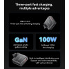 YC95 GaN PD100W Fast Charging Smaller Size 2*USB-C & USB-A Three Ports UK Standard Charger