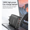 YC95 GaN PD100W Fast Charging Smaller Size 2*USB-C & USB-A Three Ports UK Standard Charger