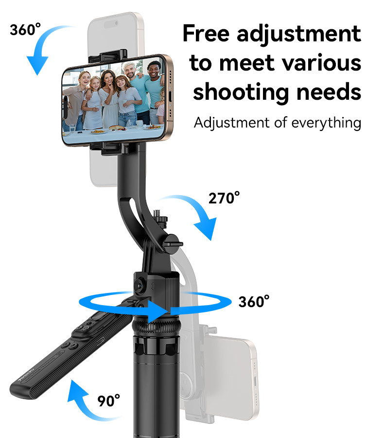 Yesido SF23 Face Tracking Tripod Selfie Stick Details