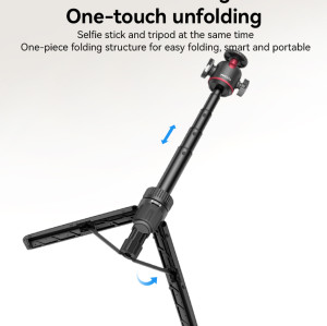SF26 65cm Long Large Size Chassis Aluminum Alloy Pole Ball Head Telescopic Tripod Stand Selfie Stick