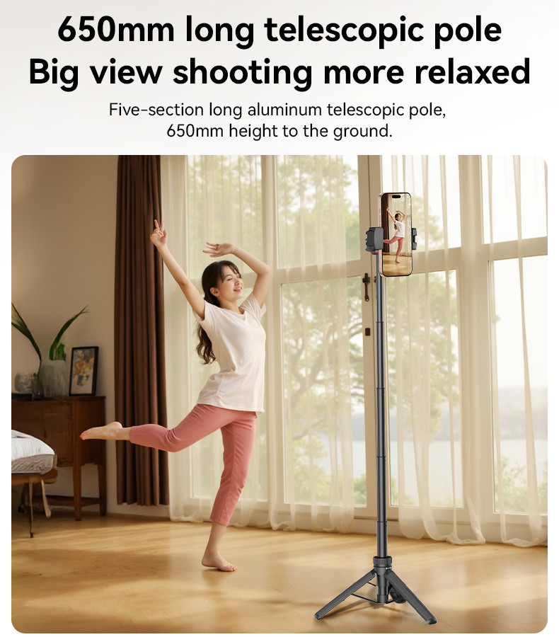 Yesido SF26 Telescopic Tripod Stand Selfie Stick Details