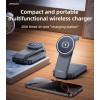 DS26 15W Wireless Fast Charging With Nightlight Foldable Design 3 in1 Desktop Stand Wireless Charger