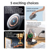DS26 15W Wireless Fast Charging With Nightlight Foldable Design 3 in1 Desktop Stand Wireless Charger