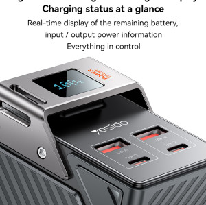 YP62 30000mAh PD 20W + SCP 22.5W Fast Charging Multi-port High-definition Large Screen Power Bank