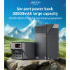 YP63 50000mAh PD 20W + SCP 22.5W Fast Charging Zinc Alloy LED Screen Display Six-port Power Bank