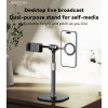 C297 360 Axis of Rotation 30-46CM Free Lifting Dual-purpose Desktop Live Broadcast Phone Holder