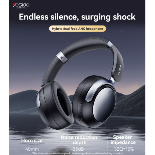 EP07 BT5.3 UItra-light Structure Strong Battery Life Hybrid Dual Feed ANC Headphone