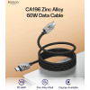 CA196 1.2M PD 60W Type-C To Type-C Fast Charging CarPlay Is Applicable Zinc Alloy Data Cable