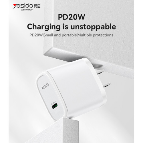 YC11U Low Temperature PD 20W Fast Charging Single C US Standard Travel Charger