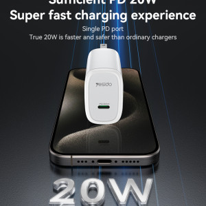 YC11U Low Temperature PD 20W Fast Charging Single C US Standard Travel Charger