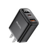 YC12U USB-A & USB-C Dual-port PD 20W Fast Charging US Digital Display Charger