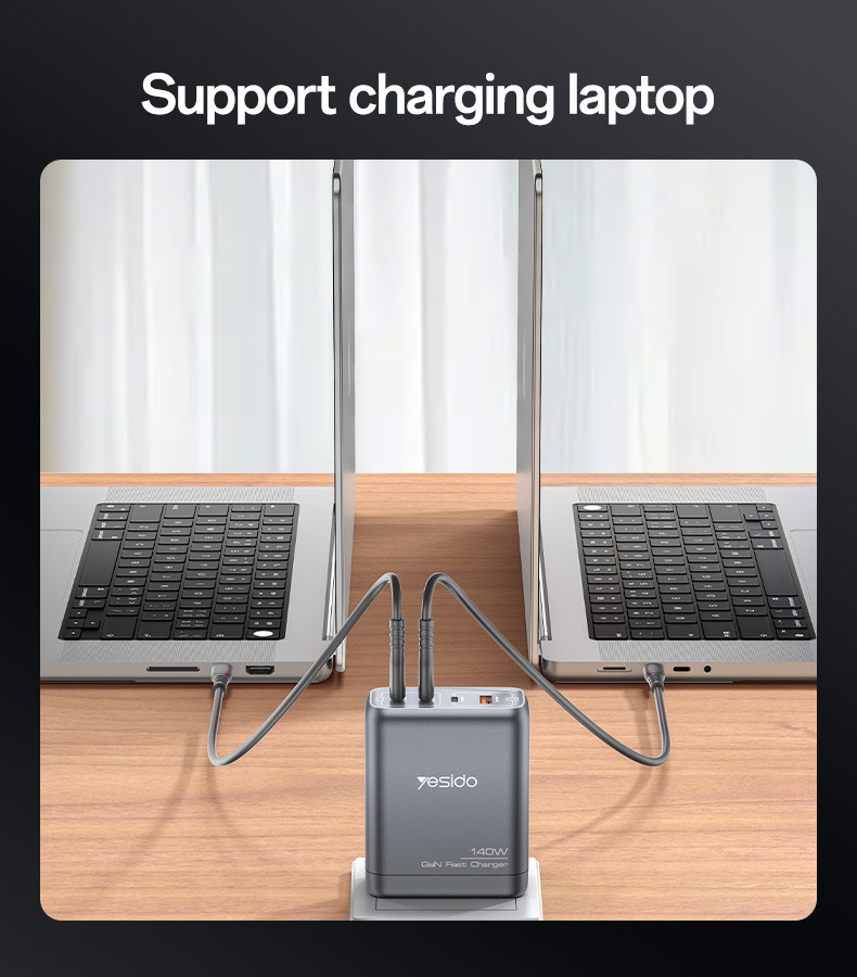 YC143 UK 140W 4 Ports GaN Fast Charging Charger Details