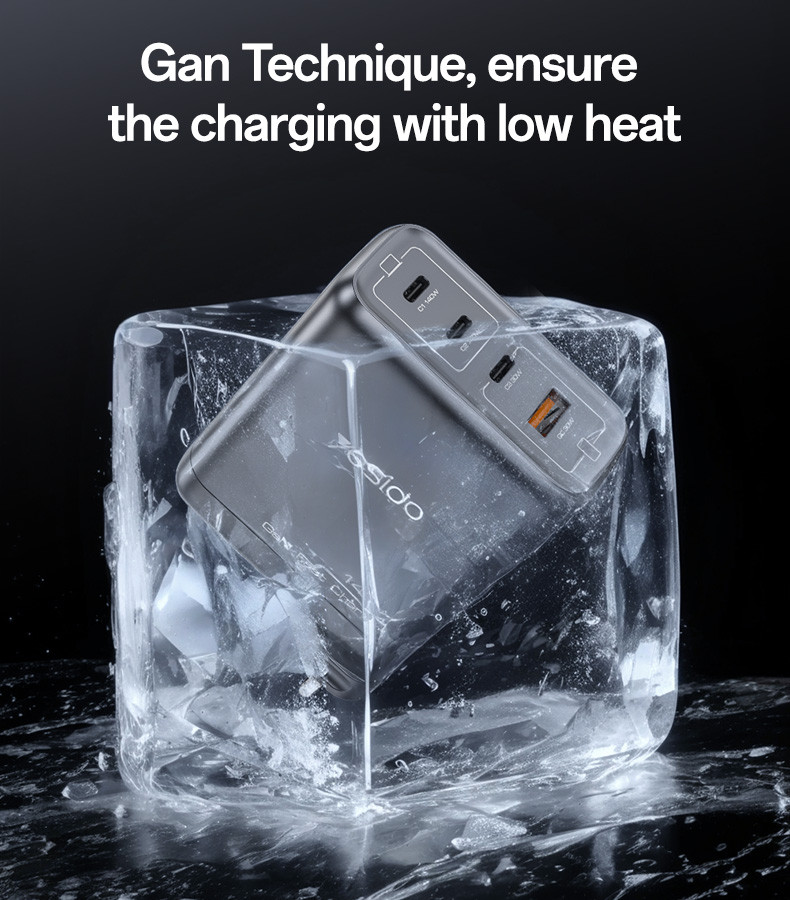 YC143 UK 140W 4 Ports GaN Fast Charging Charger Details