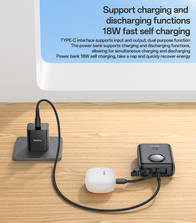 YP64 10000mAh 22.5W Fast Charging Large Capacity Power Bank Details