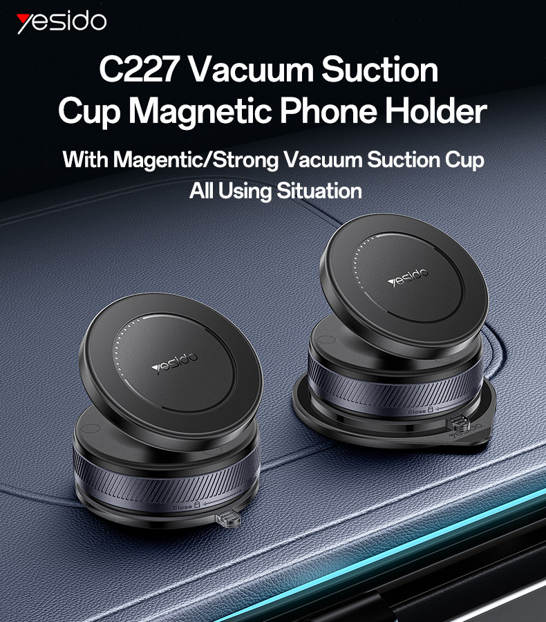 Yesido C227 Magnetic Vacuum Suction Cup Car Phone Holder