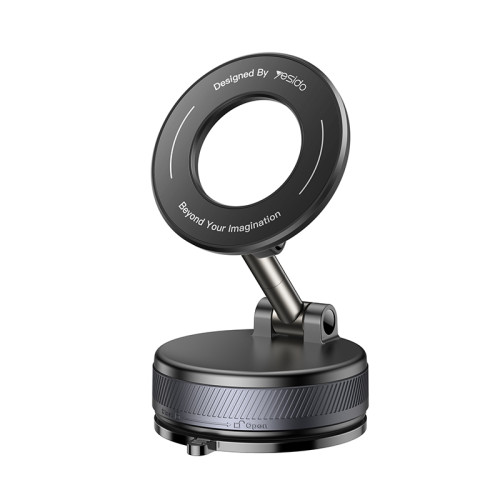 C228 360 Rotation Foldable Clamp Arm Magnetic Vacuum Suction Cup Car Phone Holder Innovative Design