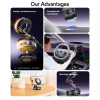 C228 360 Rotation Foldable Clamp Arm Magnetic Vacuum Suction Cup Car Phone Holder Innovative Design