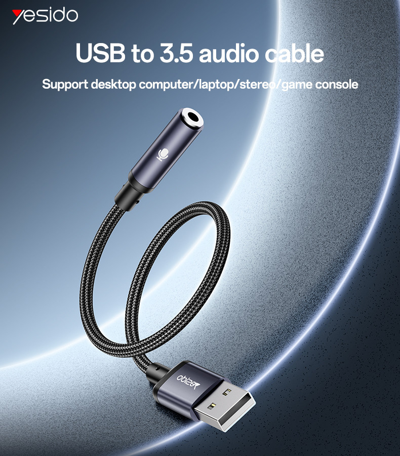YAU46 USB to 3.5mm Audio Cable