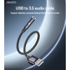 YAU46 Aluminum Alloy USB to 3.5MM High Ficelity Sound 48KHZ High Sampling Audio Cable