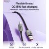 CA135C 1.2 Meter 18W Fast Charging USB to Type-C Flexible Thread Zinc Alloy Data Cable