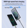 CA137C 1.2Meter 66W Fast Charging USB to Type-C Streamer Light Support CarPlay Zinc Alloy Data Cable
