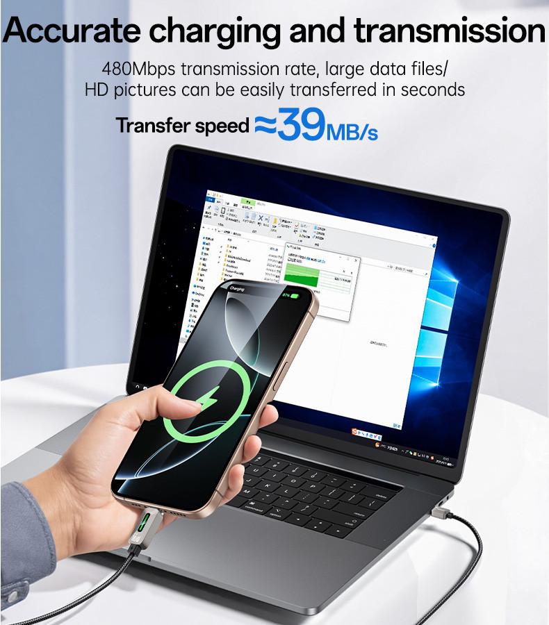 CA137C USB to Type-C 66W Fast Charging Data Cable Details