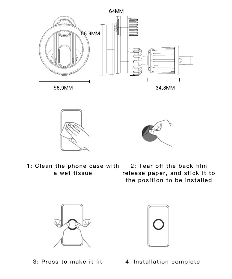 Yesido C157 Air Vent Magnetic Phone Holder details