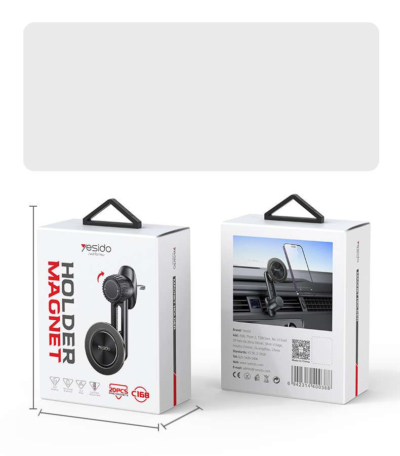 Yesido C168 Air Vent Magnetic Phone Holder packaging