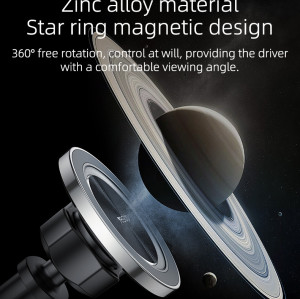 C179 360 Rotation Zinc Alloy 20pcs Magnetic Suction Star Ring Design Dashboard Car Phone Holder