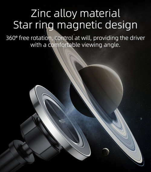 C179 360 Rotation Zinc Alloy 20pcs Magnetic Suction Star Ring Design Dashboard Car Phone Holder