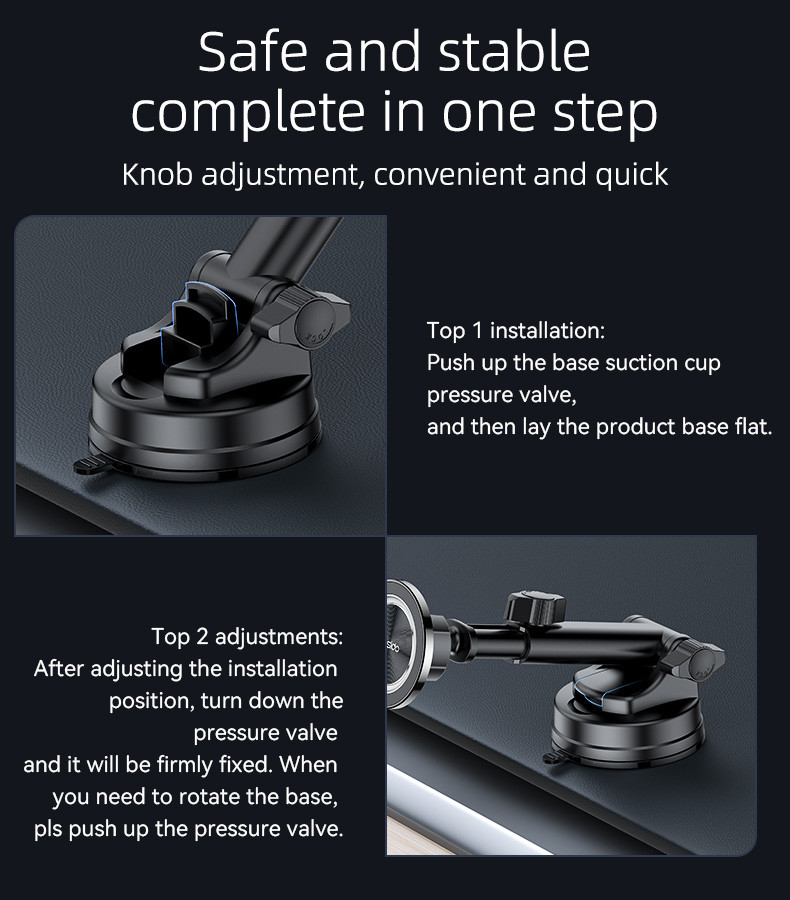 Yesido C179 Suction Cup Magnetic Car Phone Holder details