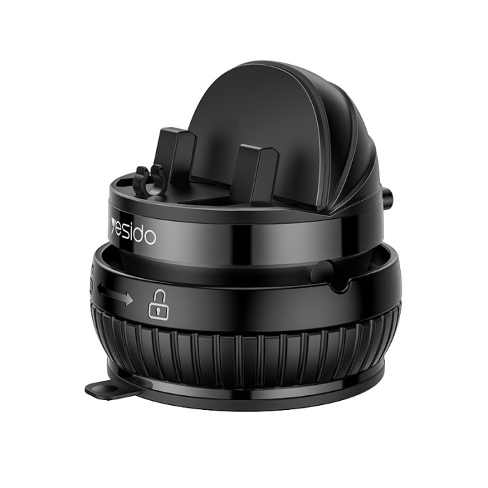 C272 360 Rotation One-touch Locking Nano Vacuum-level Suction Cup Dashboard Phone Holder