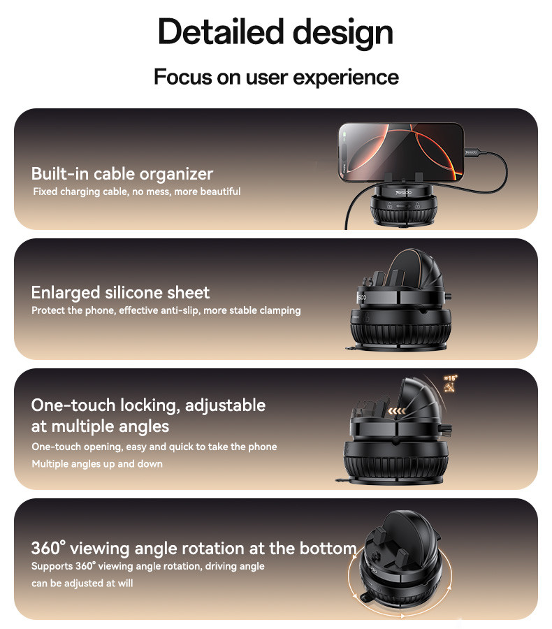 C272 360 Horizontal And Vertical Car Phone Holder details