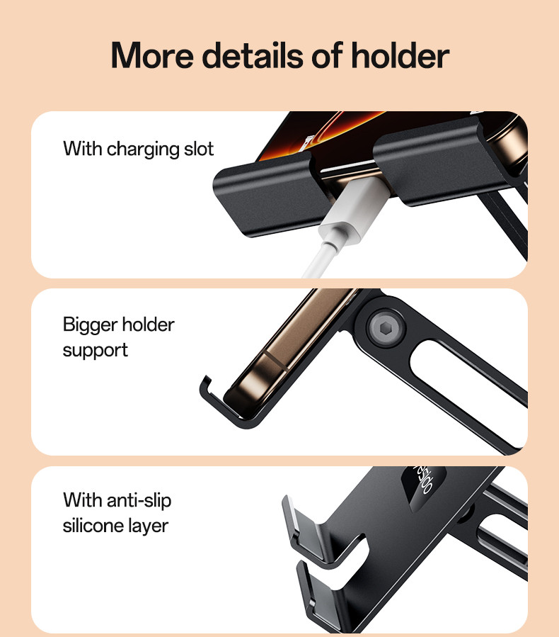 C300 Aluminum Alloy Table Phone Holder Details