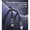 CA166 1.2M 240W Fast Charging Type-C to Type-C With 480Mbps Transfer Speed Data Cable